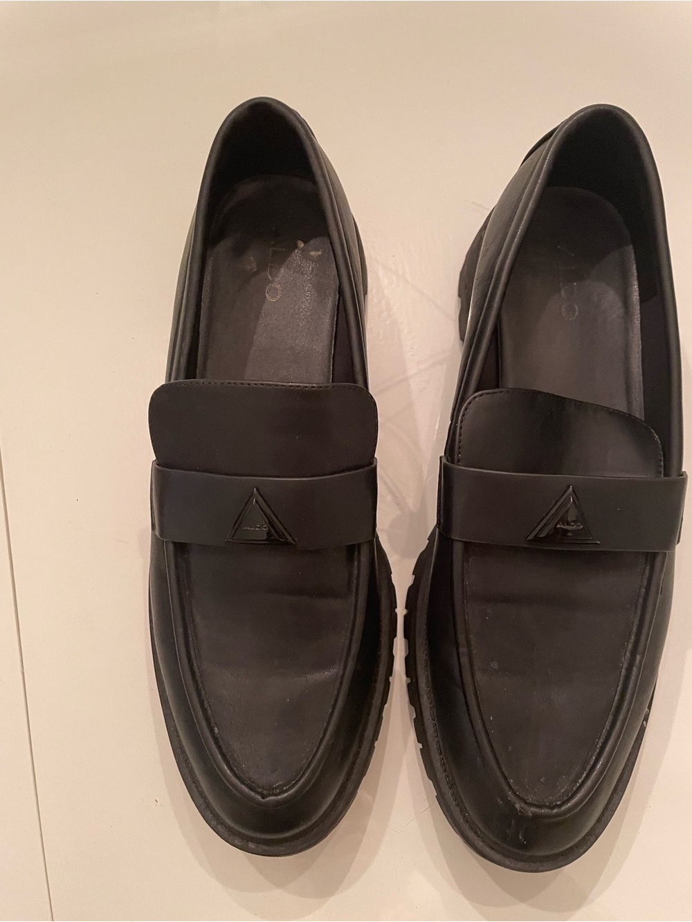 Aldo Black Platform Loafers